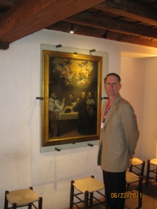 For Harry Dammer, Ph.D., professor and chair of Sociology/Criminal Justice Department, the highlight of annual Association of Catholic Colleges and Universities (ACCU) seminar in Rome, Italy, was a tour of the rooms of St. Ignatius, where the Jesuit founder wrote and revised the Constitutions of the Society of Jesus.